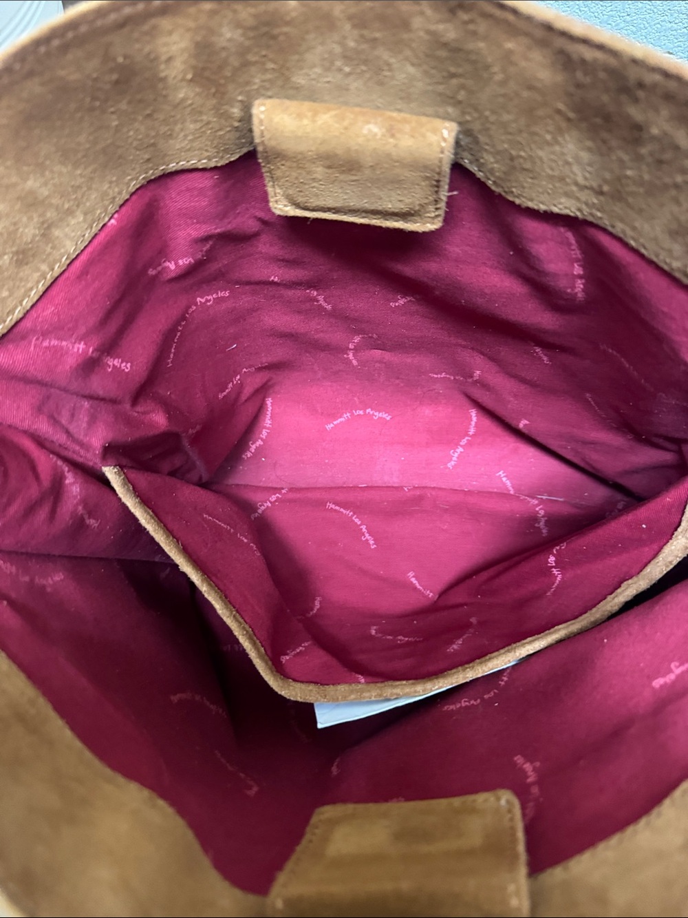 Hammitt Benjamin Cognac Brown Suede Tote Bag - Picture 10 of 11